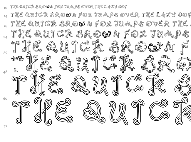 Odd Ethnic font waterfall